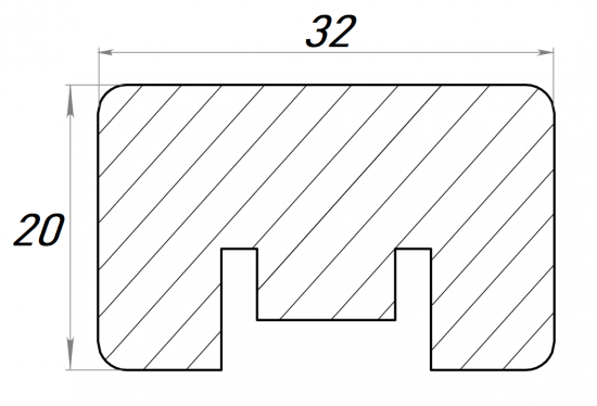 Рейка МДФ 2700x20x32 мм цвет шале прованс