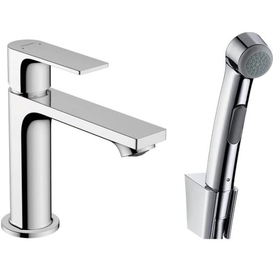 Смеситель для раковины Hansgrohe Rebris e 110 с гигиеническим душем 72216000
