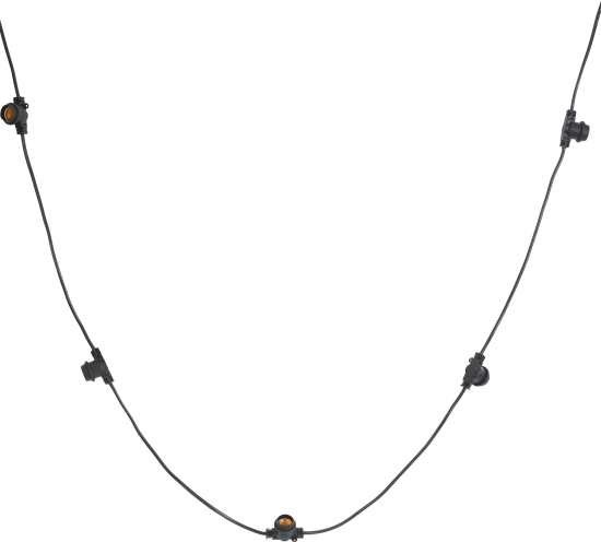 Гирлянда белт-лайт из лампочек Navigator электрическая 220 В 10 м под 40 ламп Е27 цвет черный, лампы не входят в комплект