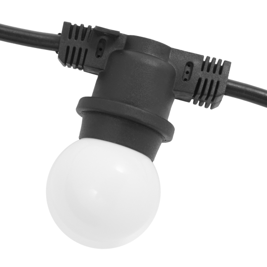 Гирлянда белт-лайт из лампочек Navigator электрическая 220 В 10 м под 40 ламп Е27 цвет черный, лампы не входят в комплект