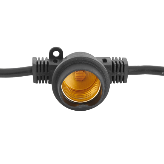 Гирлянда белт-лайт из лампочек Navigator электрическая 220 В 10 м под 40 ламп Е27 цвет черный, лампы не входят в комплект