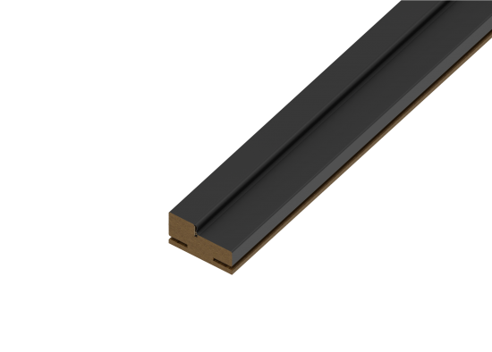 Комплект дверной коробки Классико телескопический 2070x70x32 мм HardFlex ламинация цвет черный (2.5шт.)