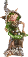 Фигура садовая Тролль с желудями искусственный камень 46x24 см