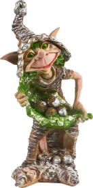 Фигура садовая Тролль с желудями искусственный камень 46x24 см