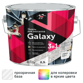Грунт-эмаль 3 в 1 по металлу и ржавчине Parade Galaxy гладкая цвет прозрачный 2.5 л
