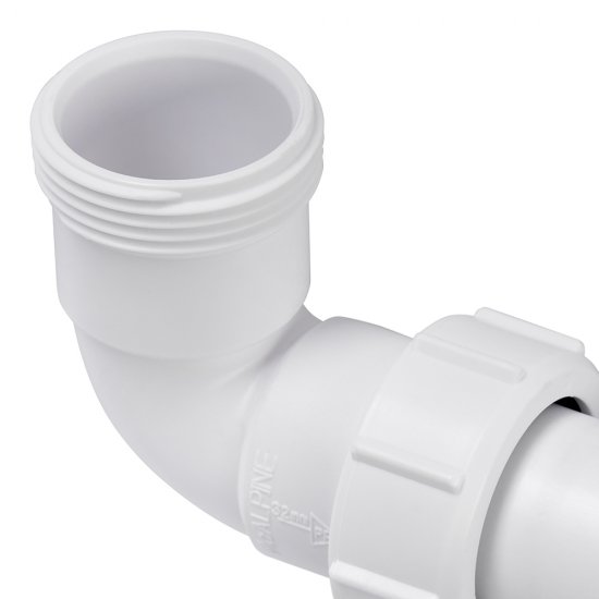 Соединение для сифона McAlpine 1 1/4 23 см белый (HC13-32)