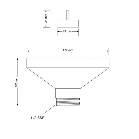 Воронка для сифона McAlpine 1 1/2х172 мм белая (FUNNEL-B)