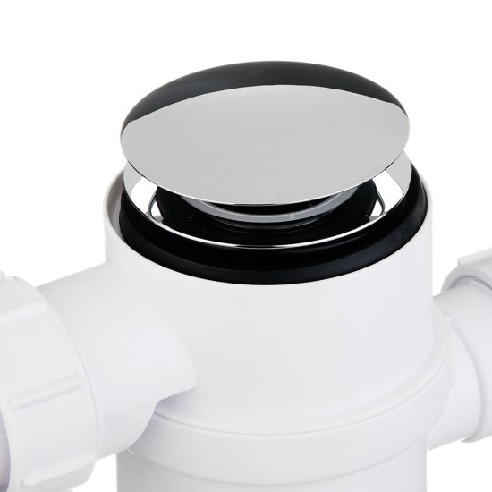 Сифон для ванны McAlpine 1 1/2х40 мм с выпуском d70 мм клик-клак с соединением 40/50 мм (MRB12)