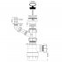 Сифон для мойки McAlpine 1 1/2х40 мм с выпуском d70 мм (MRSK3)
