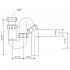Сифон для мойки McAlpine 1 1/2х40 мм без выпуска с соединением 40 мм (MRSK12)
