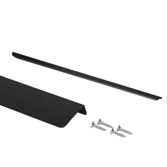 Мебельная ручка-профиль матовый черный 1350 мм