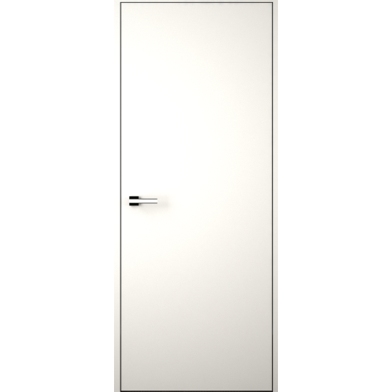 Дверь межкомнатная глухая INVISIBLП 80x200 см эмаль белый с замком