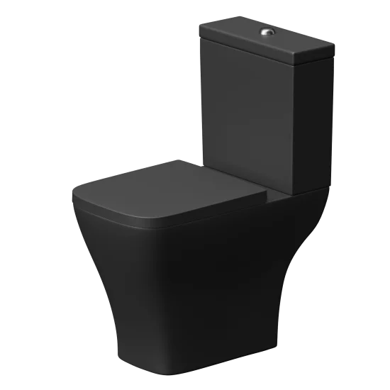 Унитаз-компакт AM.PM Struktura Flash Clean C9S8600MBSC, универсальный выпуск двойной слив цвет черный