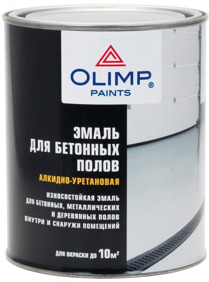 Эмаль для полов Olimp глянцевая цвет светло-серый 0.9 л