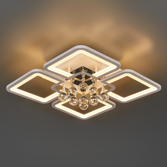 Люстра светодиодная Natali Kovaltseva Cascade 100 Вт регулируемый белый свет цвет белый