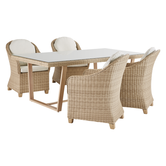 Кресло садовое Naterial Medena Fix 63x90x70 см алюминий/искусственный ротанг