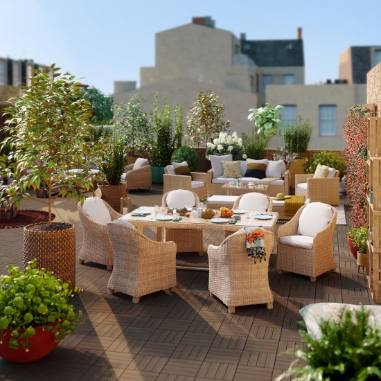 Кресло садовое Naterial Medena Fix 63x90x70 см алюминий/искусственный ротанг