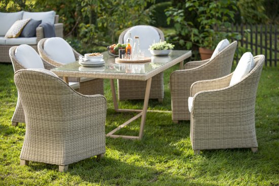 Кресло садовое Naterial Medena Fix 63x90x70 см алюминий/искусственный ротанг