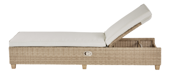 Шезлонг Naterial Medena 200x69x94 см алюминий/искусственный ротанг бежевый