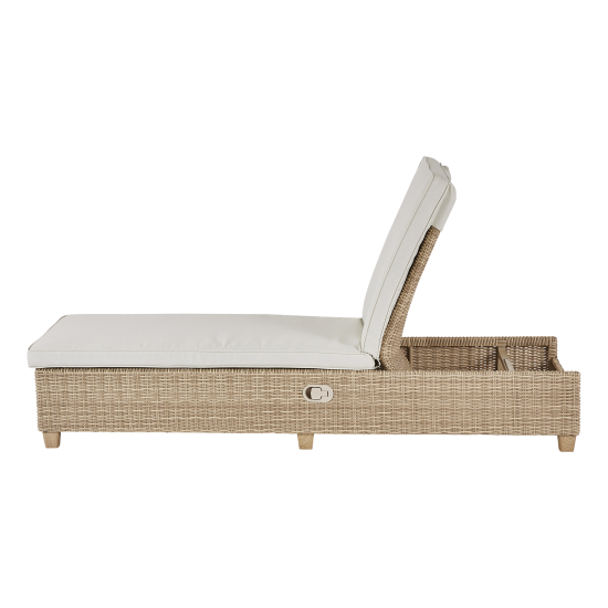 Шезлонг Naterial Medena 200x69x94 см алюминий/искусственный ротанг бежевый