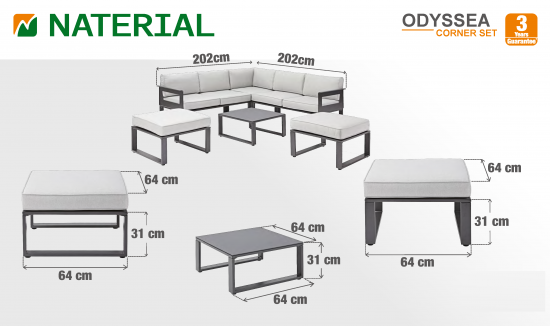 Набор садовой мебели Naterial Odyssea