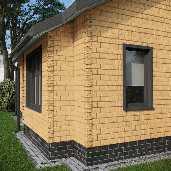 Сайдинг виниловый Döcke Bergart Камень 1.8 м Кешью 0.52 м²