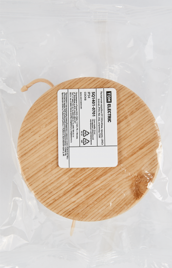 Распределительная коробка открытая TDM D65x40 мм 4 ввода IP54 цвет сосна