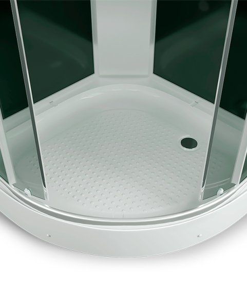 Душевая кабина Erlit ER35 90х90х215 см стекло тонированное 4 мм с низким поддоном полукруг