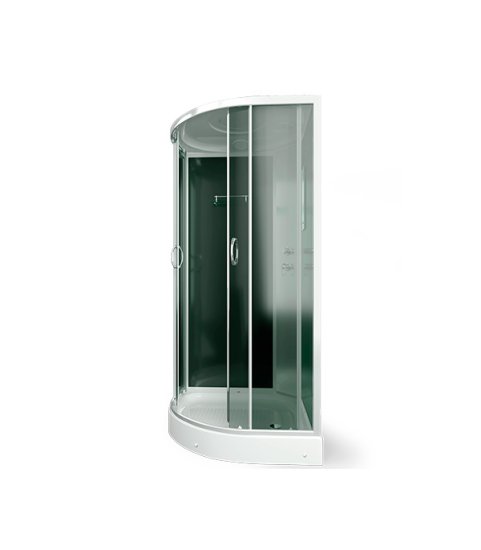 Душевая кабина Erlit ER35 90х90х215 см стекло тонированное 4 мм с низким поддоном полукруг