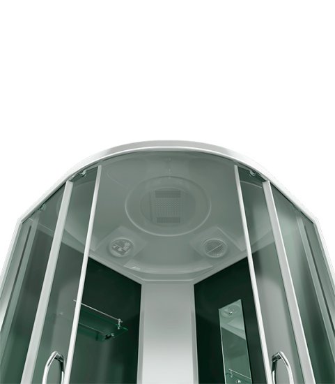 Душевая кабина Erlit ER35 90х90х215 см стекло тонированное 4 мм с низким поддоном полукруг