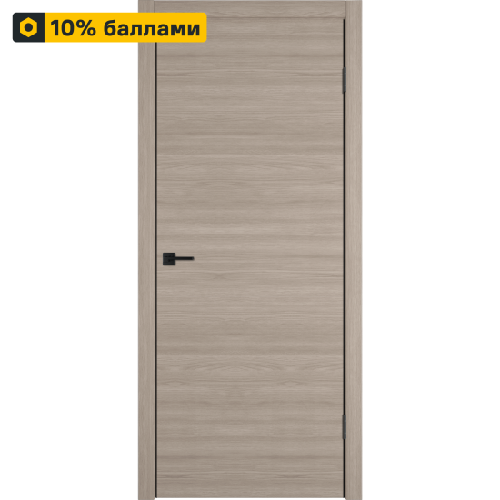 Дверь межкомнатная глухая Канзас 60x200 см ПВХ цвет дуб европейский красный с замком и петлями