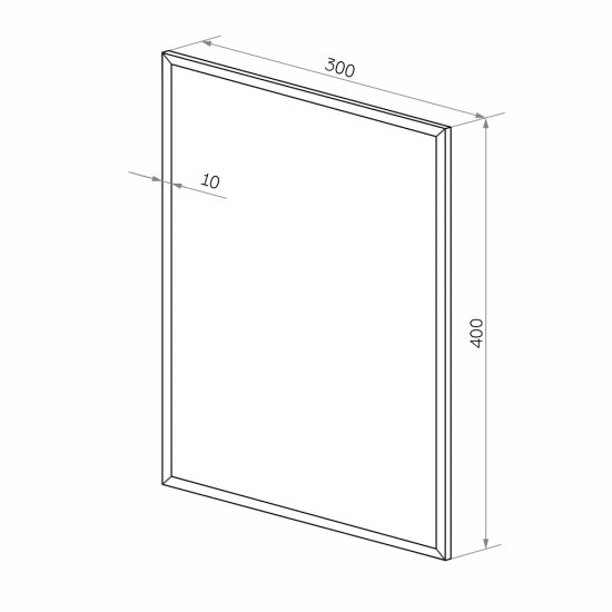 Зеркало прямоугольное 30х40 см Continent Прямоугольник (В131)