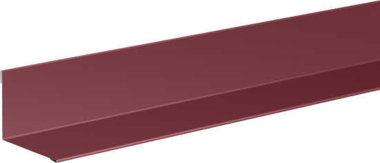 Планка для внутренних углов 115x115 мм 2 м 0.4 мм RAL 3005 красный