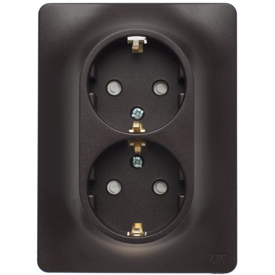 Двухместная розетка Systeme Electric GLOSSA