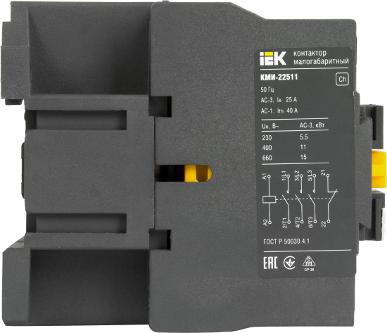Контактор IEK КМИ-22511, 25 А, 230 В