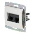 Розетка компьютерная двойная RJ45 категория 5e UTP - Legrand Valena - с захватами - белый