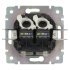 Розетка компьютерная двойная RJ45 категория 5e UTP - Legrand Valena - с захватами - белый