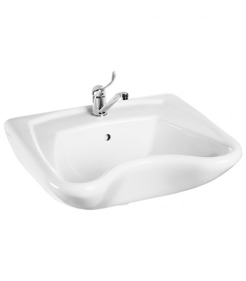 Раковина Keramin 65 см хирургическая подвесная белая с креплениями (00-001341)