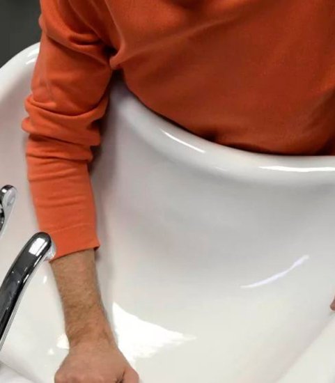 Раковина Keramin 65 см хирургическая подвесная белая с креплениями (00-001341)