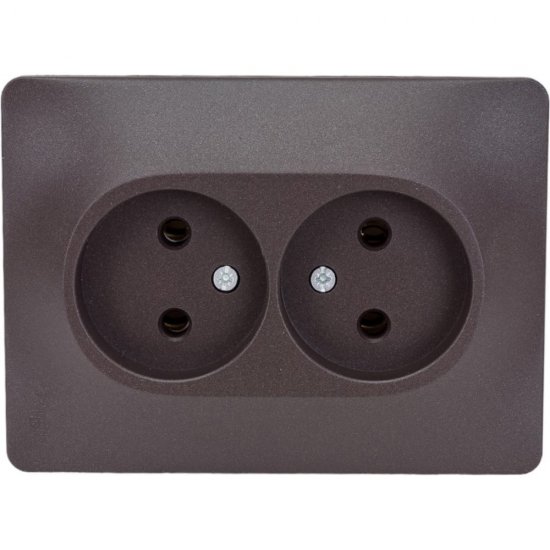 Двухместная розетка Systeme Electric GLOSSA