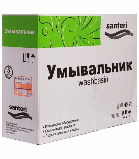 Раковина Santeri Воротынский 57 см подвесная белая (1.3111.7.S00.10B.0)