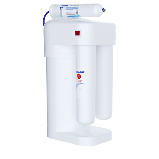 Система обратного осмоса Аквафор DWM-70S быстросъемный 3 ступени с минерализатором бак 5 л кран в комплекте