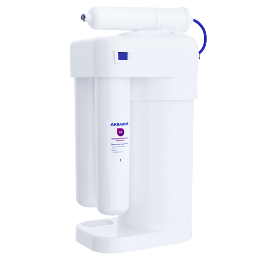 Система обратного осмоса Аквафор DWM-70S быстросъемный 3 ступени с минерализатором бак 5 л кран в комплекте