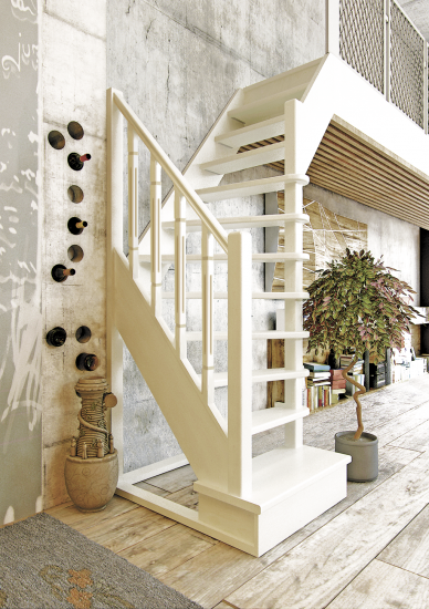 Лестница поворотная 90° ЛЕС-91 универсальная