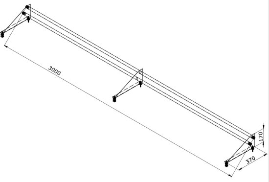 Снегозадержатель для металлической кровли трубчатый 3 м RAL 6005 зеленый