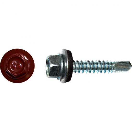 Кровельный саморез КРЕП-КОМП 5,5x19 RAL3011 красно-коричневый 4000 шт.