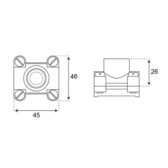 Водорозетка СТМ 1/2 ВР(г) х 1/2 НР(ш) латунная (CRHIP012)