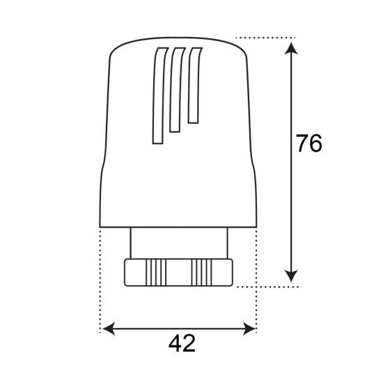 Термоголовка СТМ Термо М30х1,5 мм для радиатора (CARECO30)