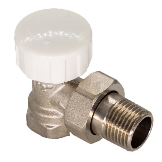 Клапан термостатический угловой СТМ 1/2 ВР(г) х 1/2 НР(ш) для радиатора (CARTVA12)