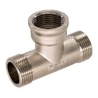 Тройник СТМ 1/2 НР(ш) х 1/2 ВР(г) х 1/2 НР(ш) латунный